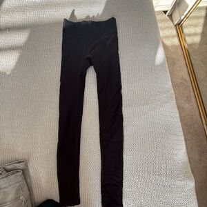 Black Ribbed Leggings XS
